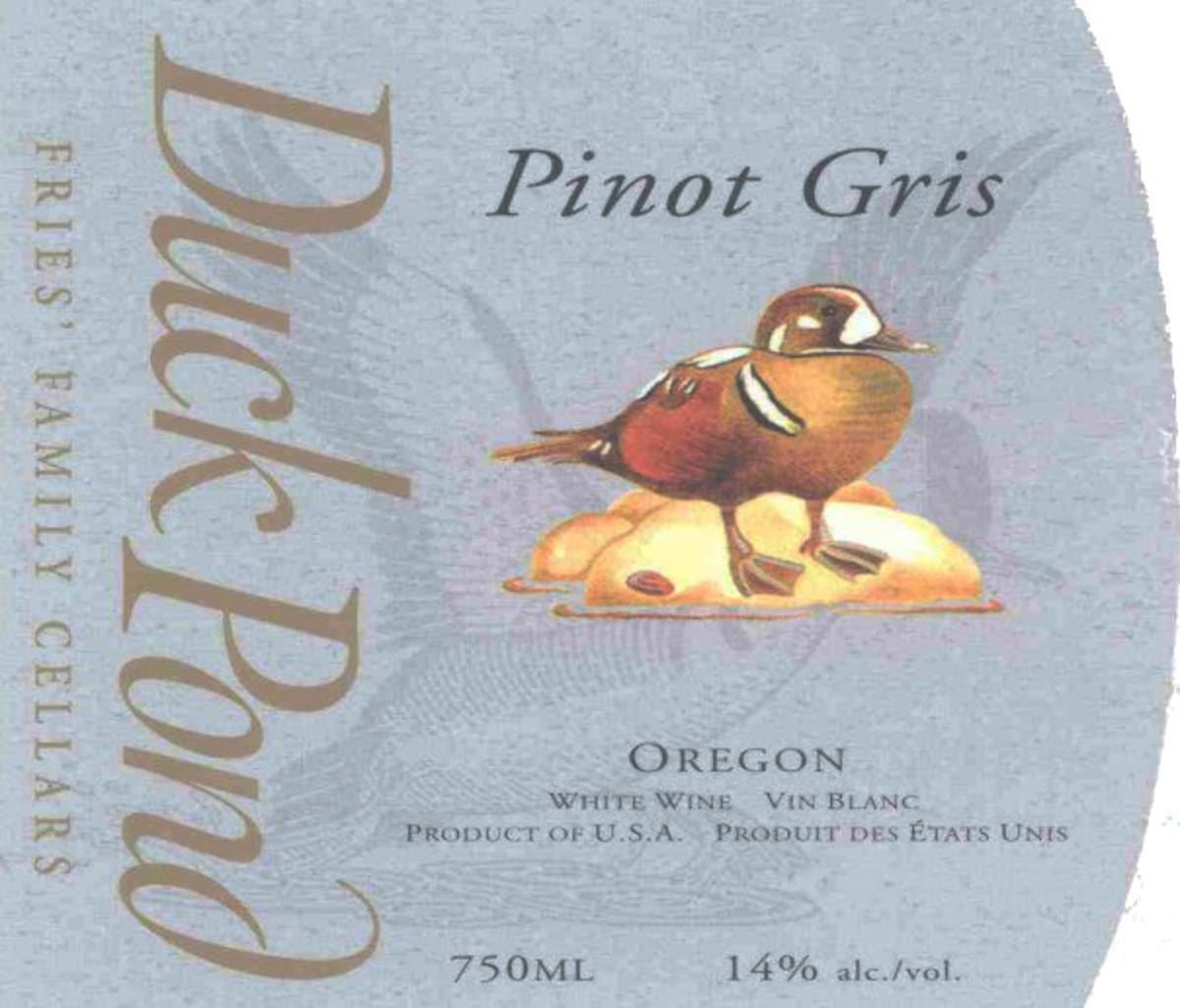 Duck Pond Willamette Valley Pinot Gris 2010 Front Label