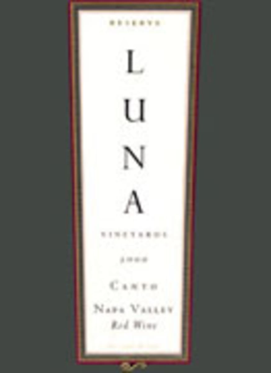 Luna Vineyards Canto 2000 Front Label