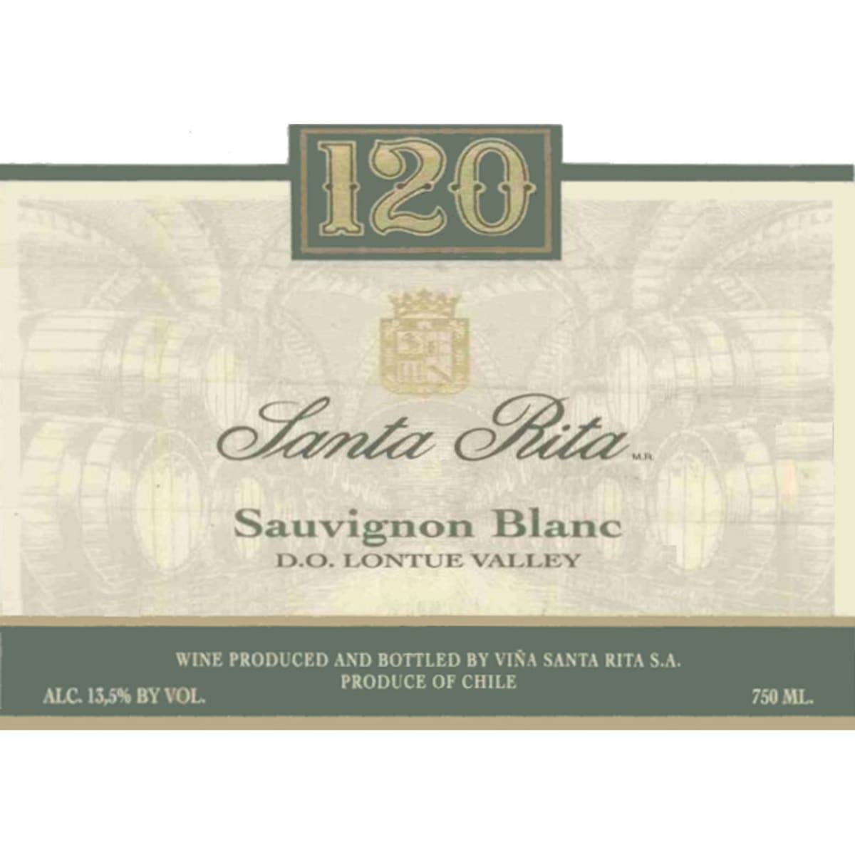 Santa Rita 120 Sauvignon Blanc 2005 Front Label