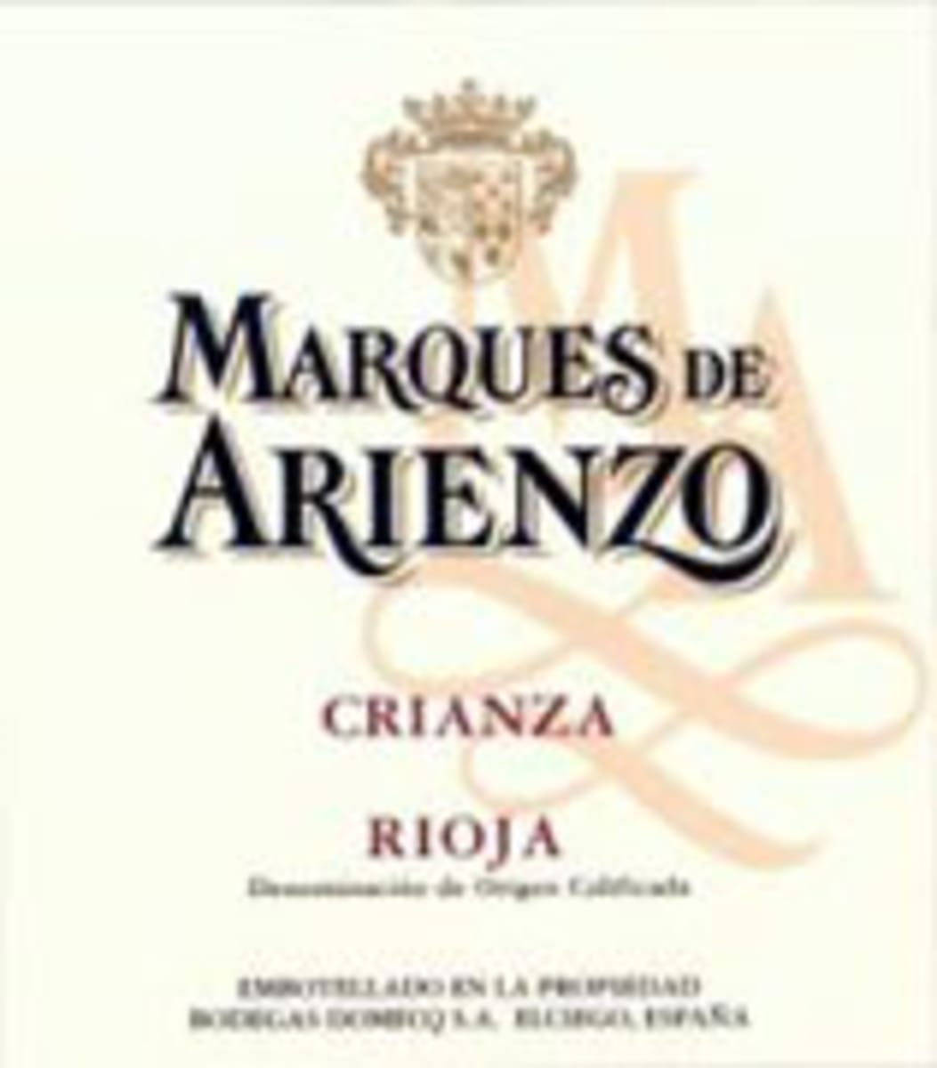 Marques de Arienzo Crianza 2001 Front Label