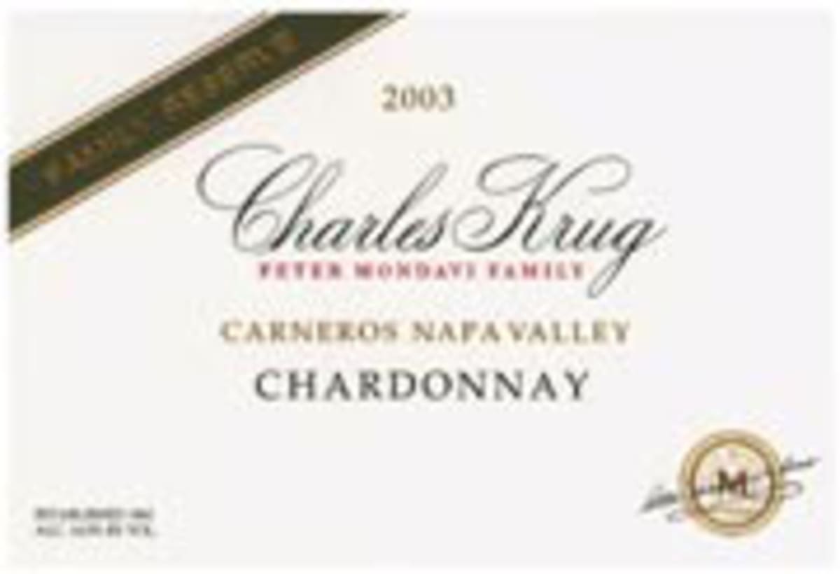 Charles Krug Family Reserve Chardonnay 2003 Front Label