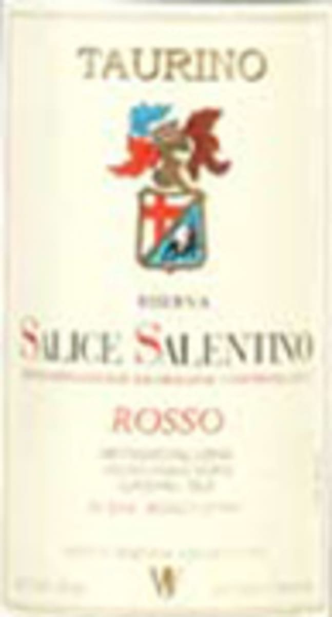 Taurino Salice Salentino 2001 Front Label
