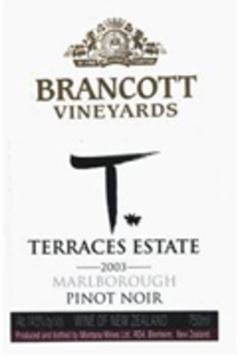 Brancott Terraces Estate Pinot Noir 2003 Front Label