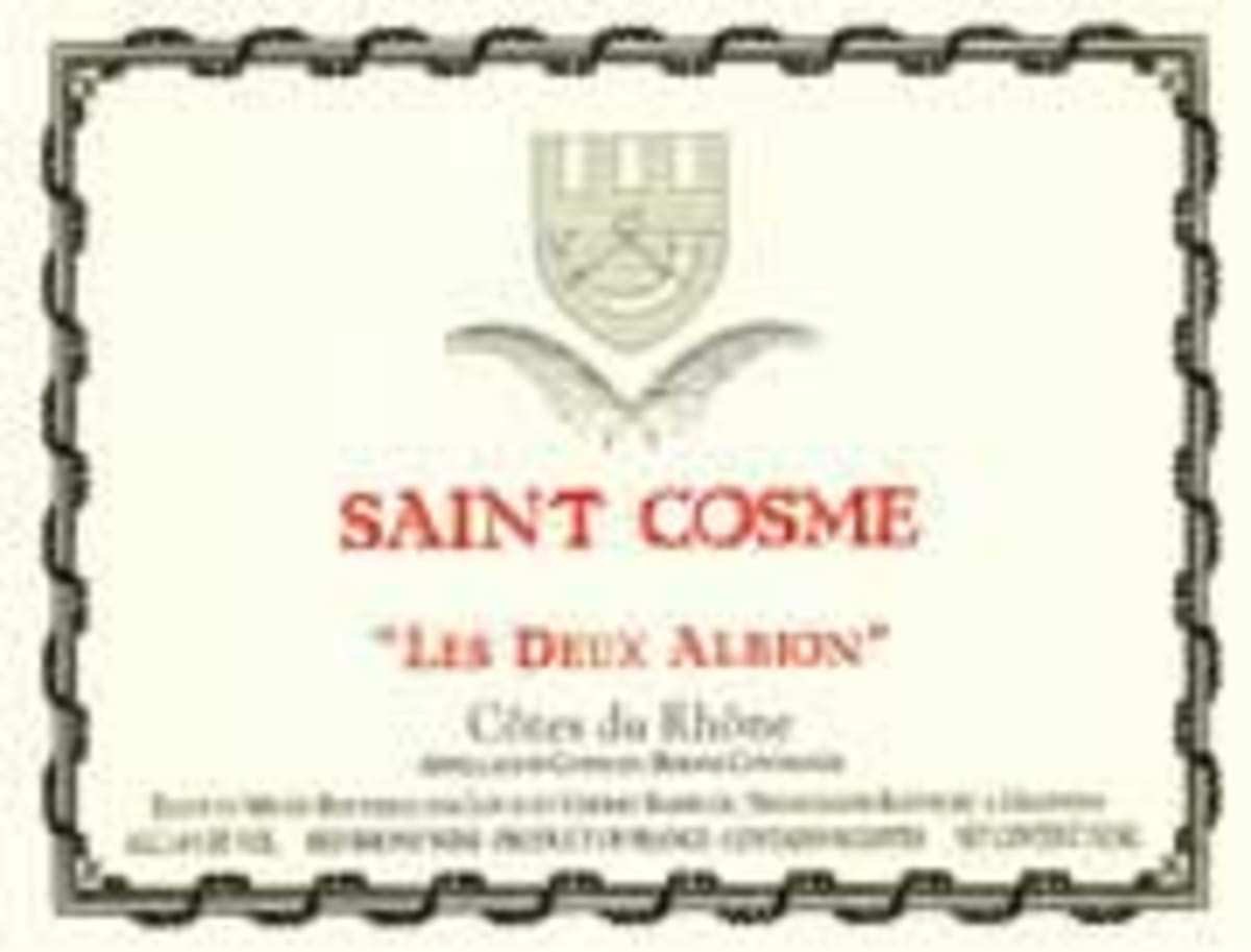 Chateau de Saint Cosme Cotes du Rhone Les Deux Albion 2004 Front Label