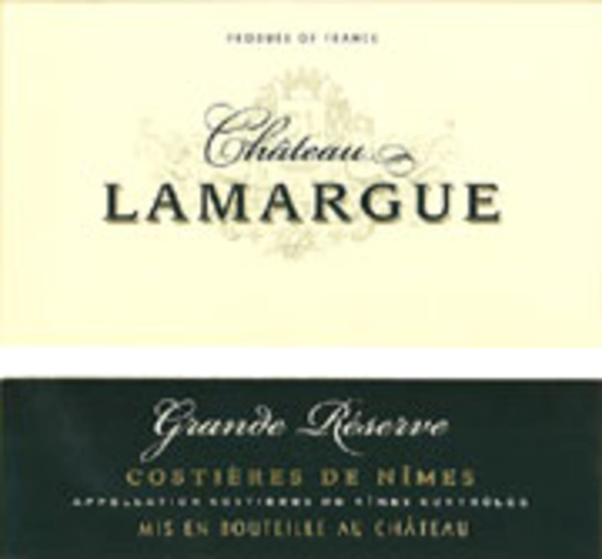 Chateau Lamargue Grand Reserve 2001 Front Label