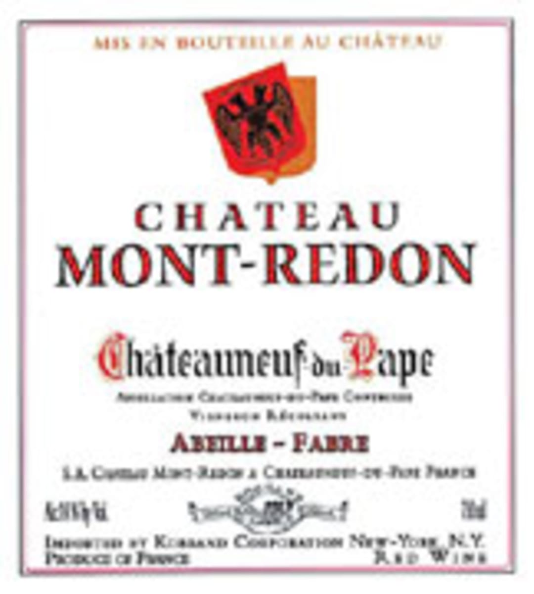 Chateau Mont-Redon Chateauneuf-du-Pape 2003 Front Label