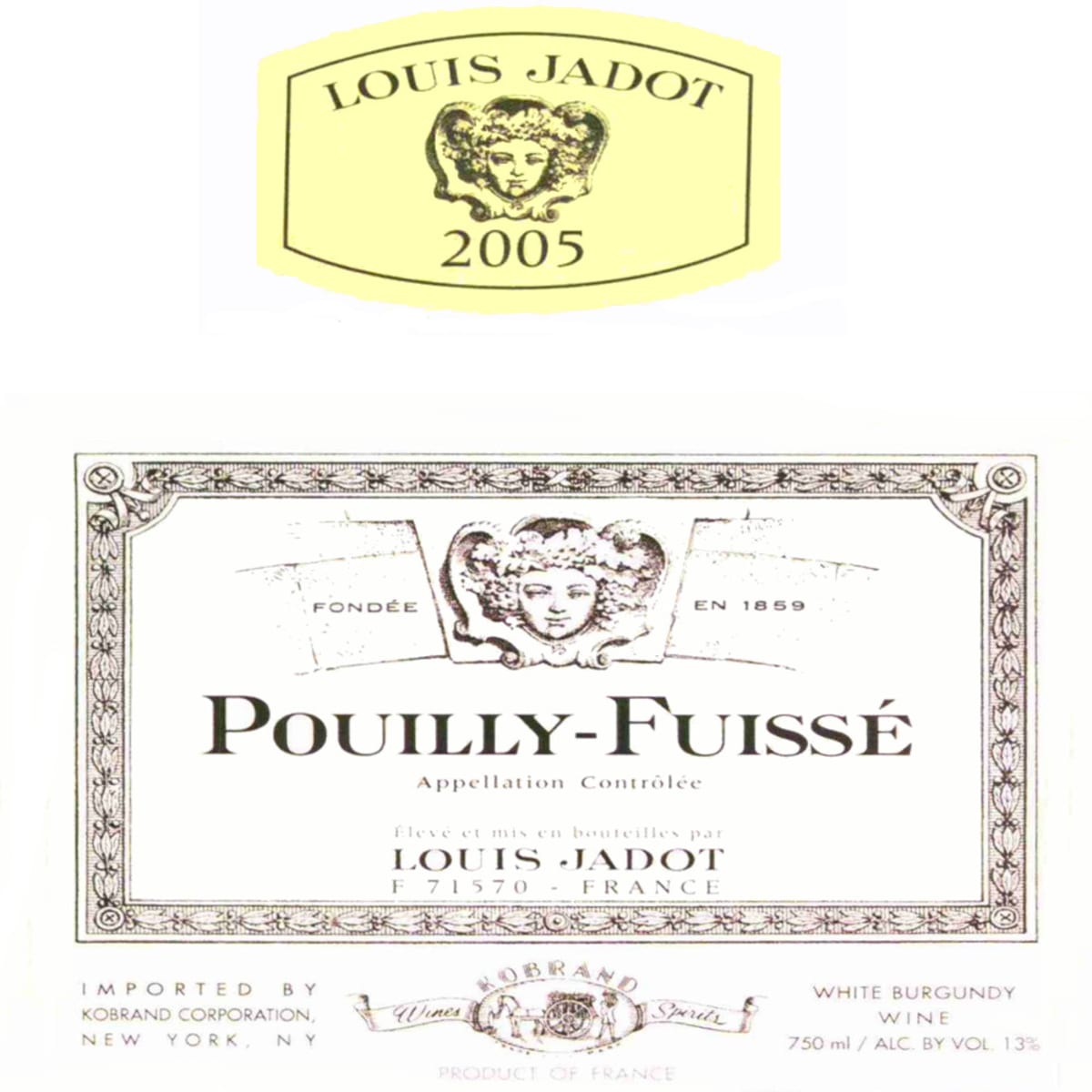 Louis Jadot Pouilly-Fuisse 2005 Front Label