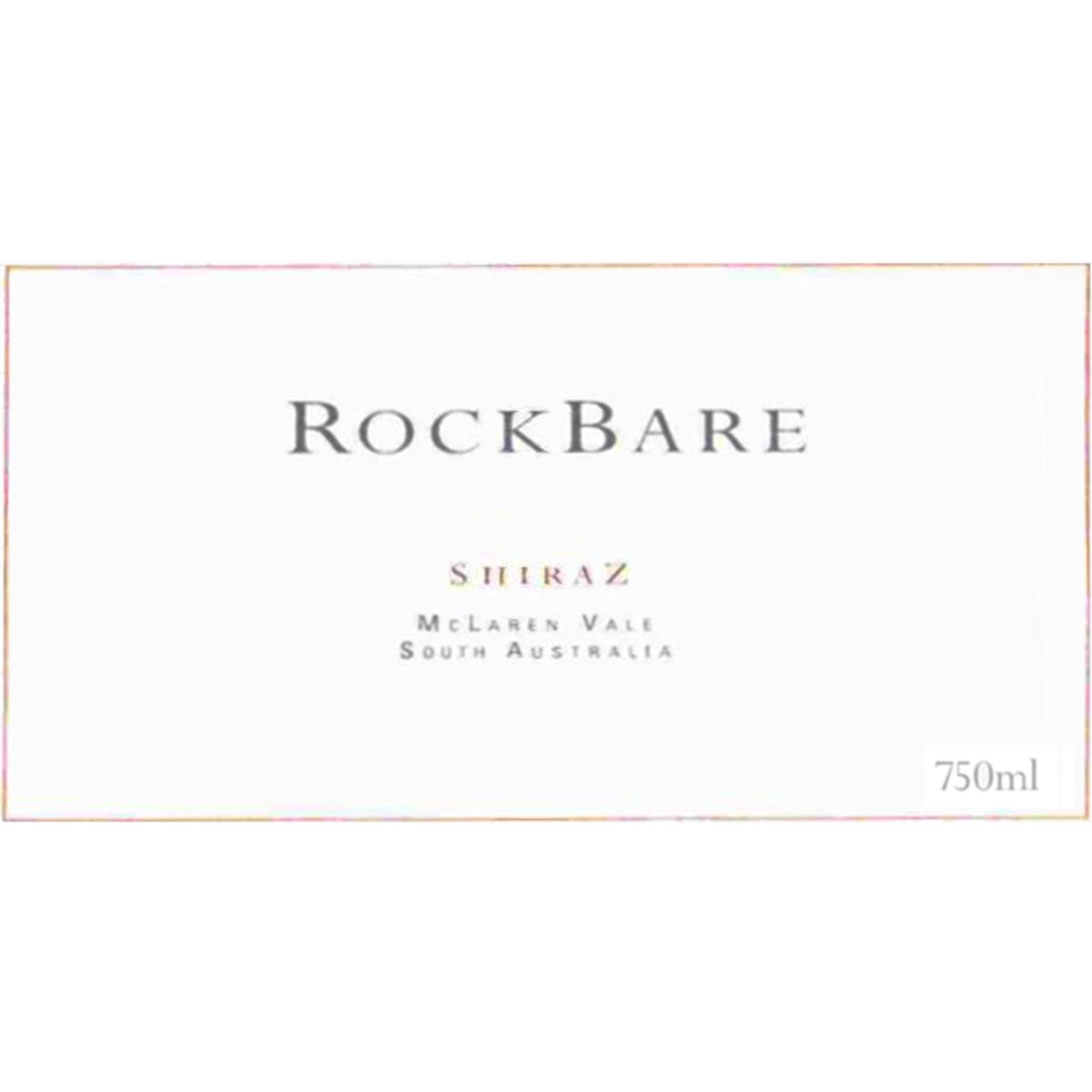 RockBare Shiraz 2005 Front Label