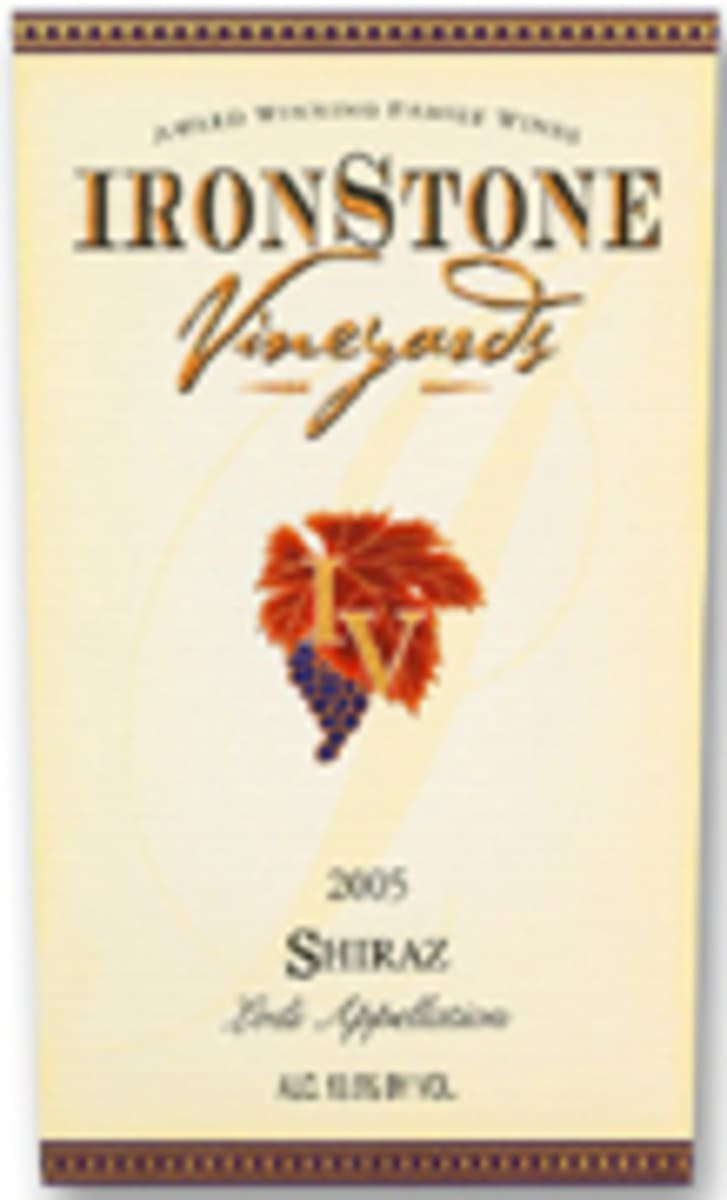 Ironstone Shiraz 2005 Front Label