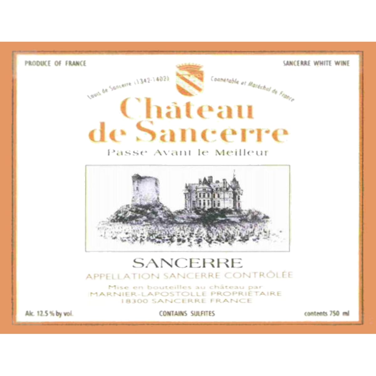 Chateau de Sancerre Blanc 2006 Front Label