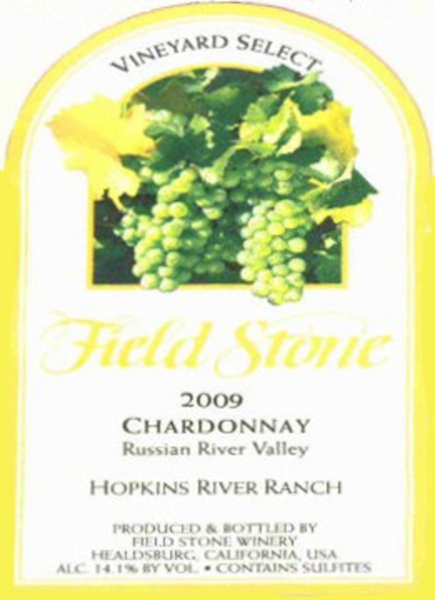 Field Stone Vineyard Select Hopkins  Ranch Chardonnay 2009 Front Label