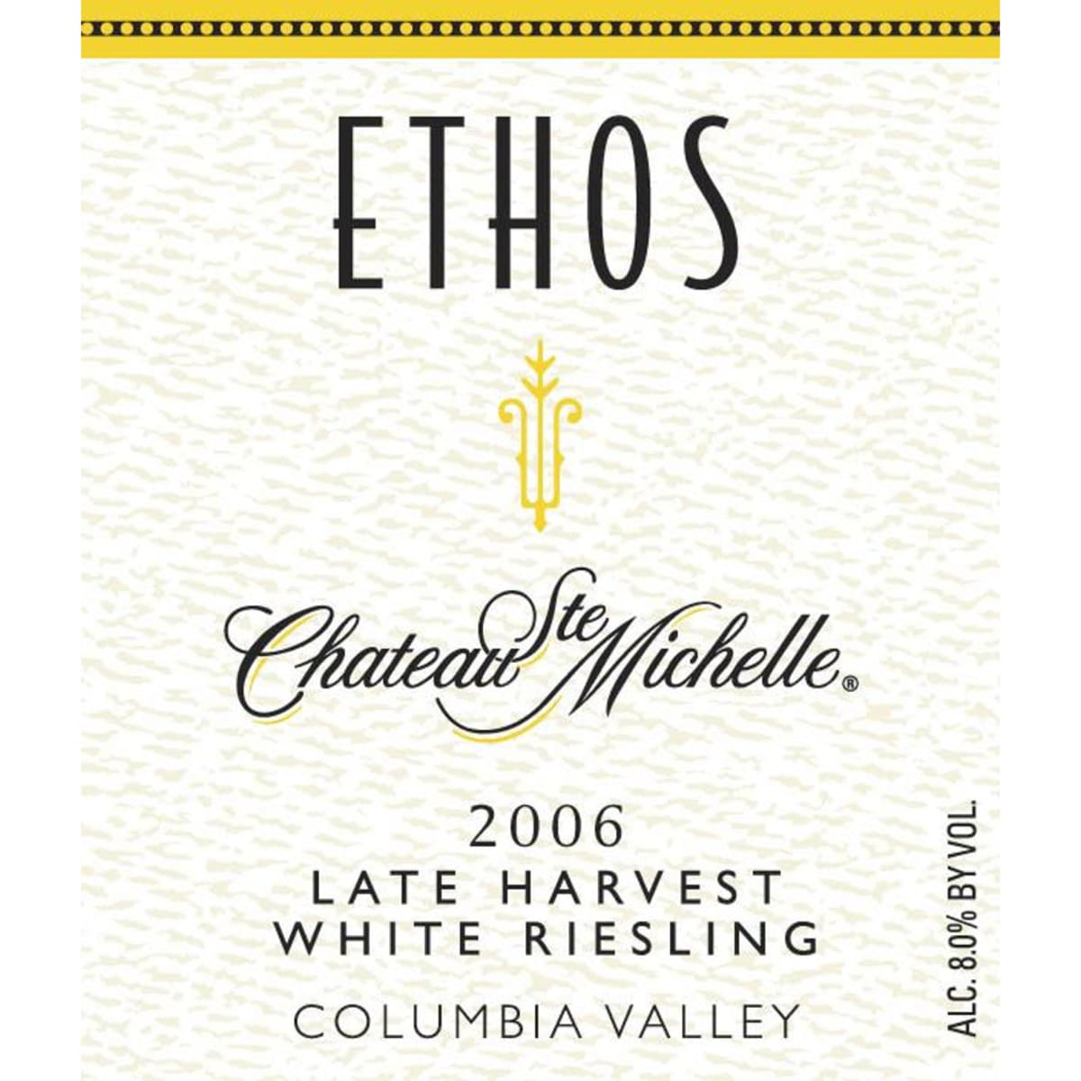 Chateau Ste. Michelle Ethos Late Harvest White Riesling (half-bottle) 2006 Front Label