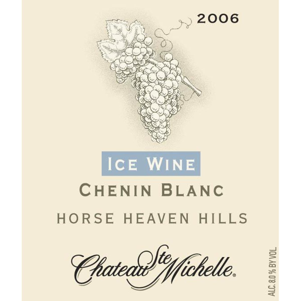 Chateau Ste. Michelle Horse Heaven Chenin Blanc Ice Wine (half-bottle) 2006 Front Label