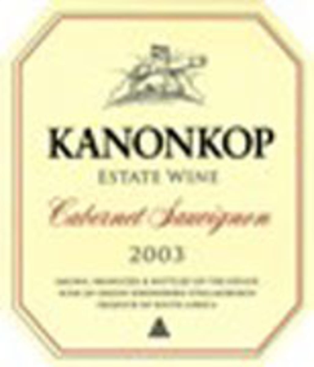 Kanonkop Cabernet Sauvignon 2003 Front Label