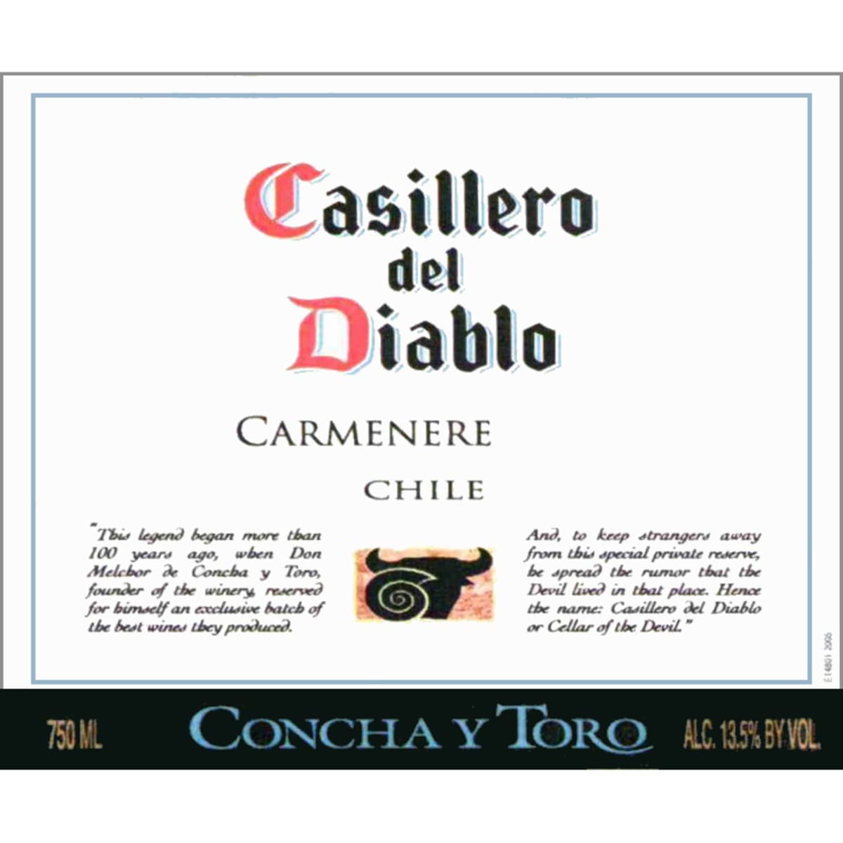 Casillero del Diablo Carmenere 2007 Front Label