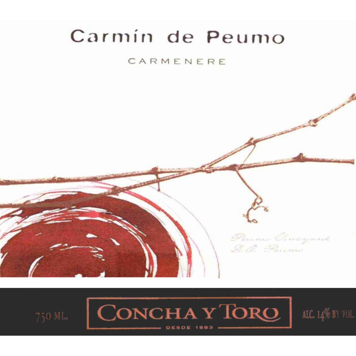 Concha y Toro Carmin de Peumo Carmenere 2005 Front Label