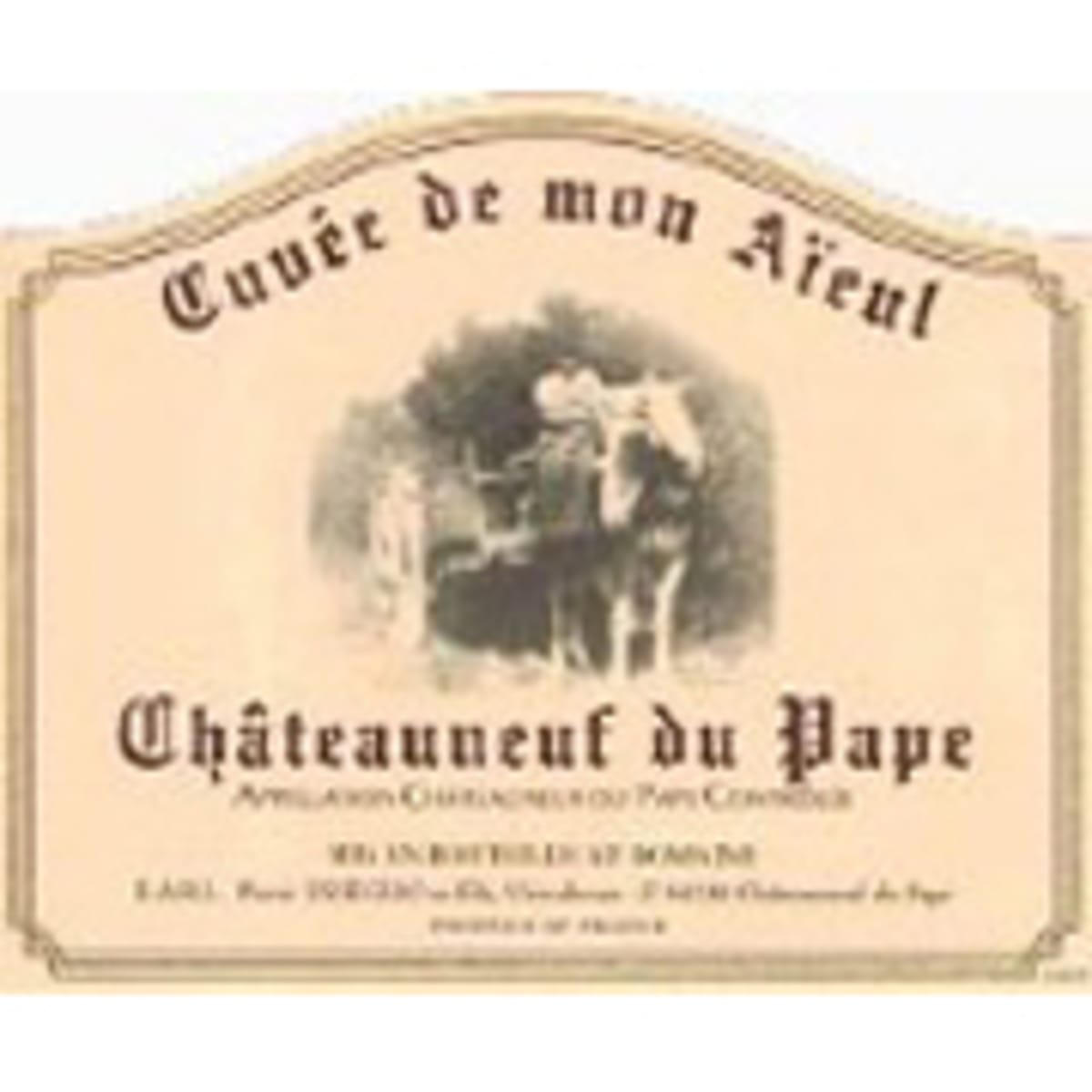 Domaine Pierre Usseglio et Fils Chateauneuf-du-Pape Mon Aieul 2004 Front Label