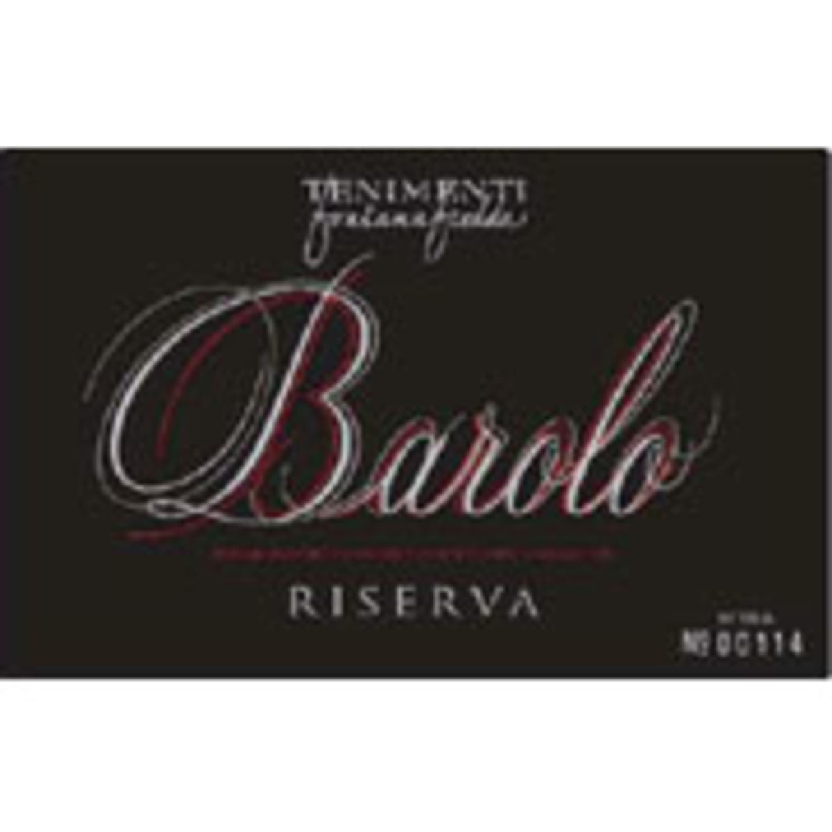 Fontanafredda Barolo Riserva 2000 Front Label