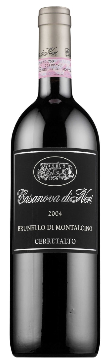 Casanova di Neri Brunello di Montalcino Cerretalto 2004  Front Bottle Shot