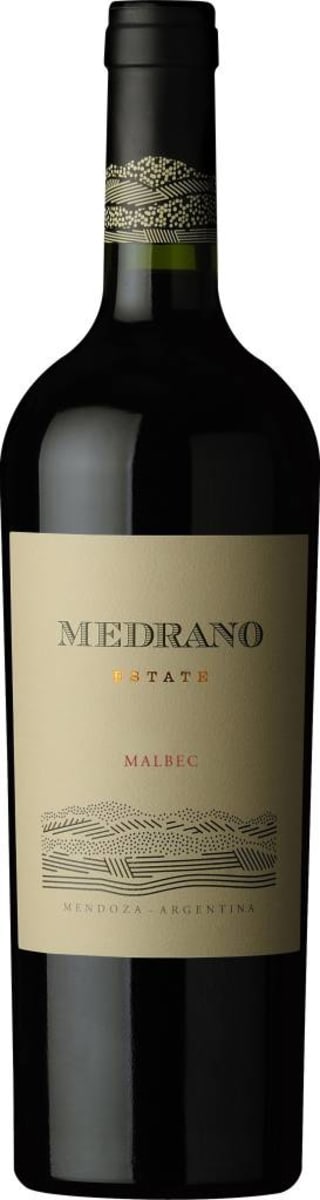 Medrano Estate Malbec 2016 Front Bottle Shot