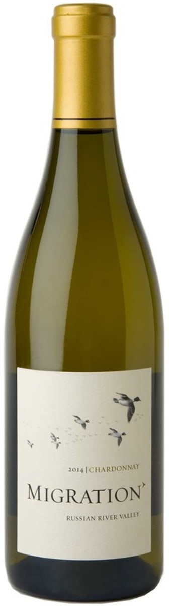 Migration Russian River Chardonnay 2014 Front Bottle Shot