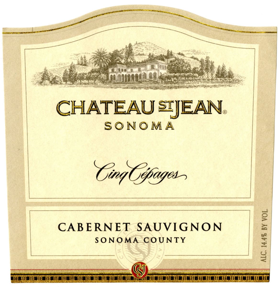 Chateau St. Jean Cinq Cepages 1998  Front Label