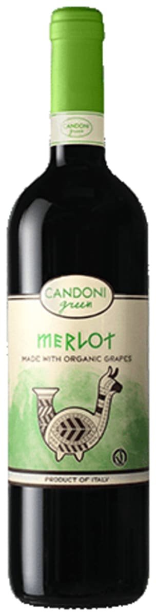 Candoni Organic Merlot 2015 Front Bottle Shot