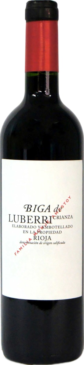 Luberri Biga Rioja Crianza 2012 Front Bottle Shot