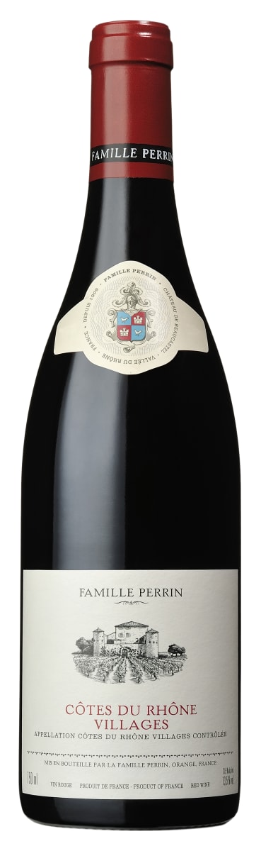 Famille Perrin Cotes du Rhone Villages Rouge 2015 Front Bottle Shot