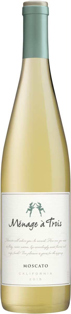 Menage a Trois Moscato 2015 Front Bottle Shot