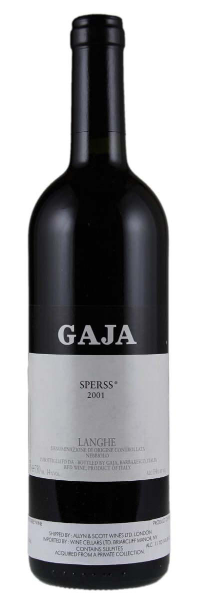 Gaja Sperss Barolo 2001  Front Bottle Shot