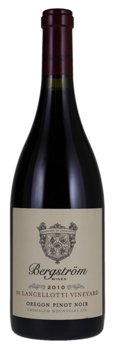 Bergstrom de Lancellotti Vineyard Pinot Noir 2010  Front Bottle Shot