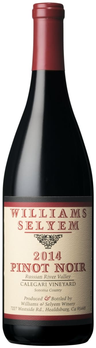 Williams Selyem Calegari Vineyard Pinot Noir 2014 Front Bottle Shot