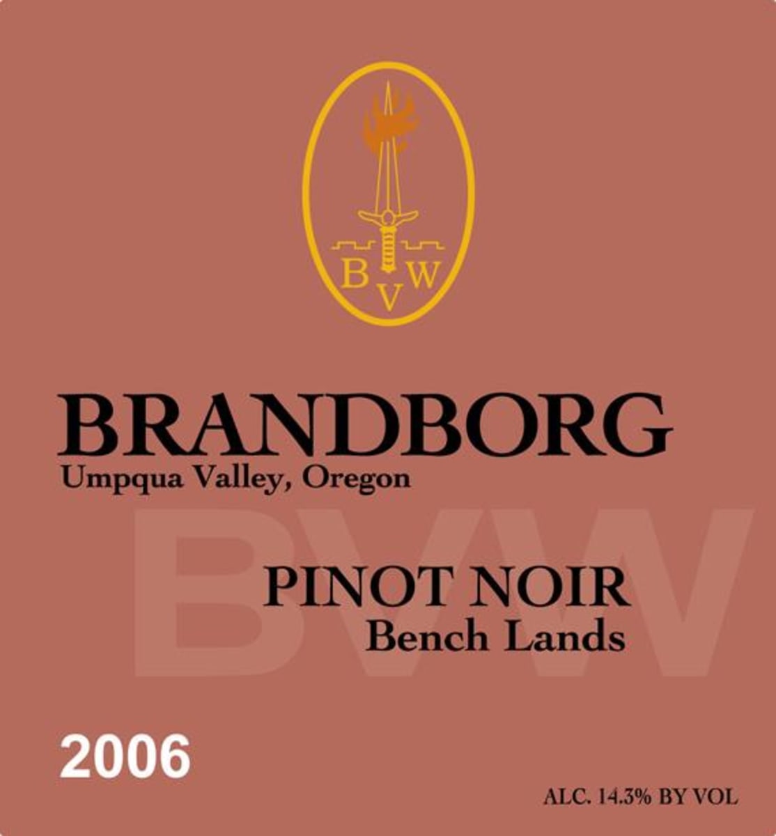 Brandborg Cellars Bench Lands Pinot Noir 2006  Front Label