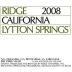 Ridge Lytton Springs Red Blend (375ML half-bottle) 2008 Front Label