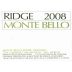 Ridge Monte Bello 2008 Front Label