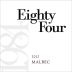 Eighty Four Malbec 2012 Front Label