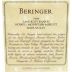 Beringer Howell Mountain Bancroft Ranch Merlot 1999 Front Label