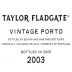 Taylor Fladgate Vintage Port (375ML half-bottle) 2003  Front Label
