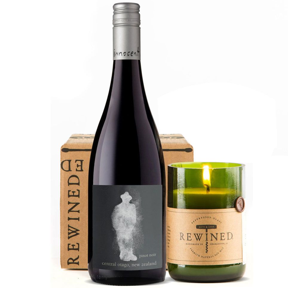 wine.com 90+ Point Pinot Noir & Rewined Candle Gift Set Gift Product Image