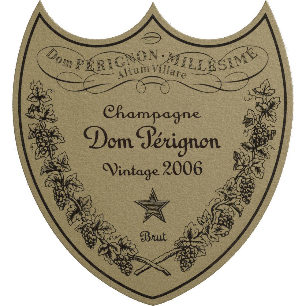 Flat front label of wine