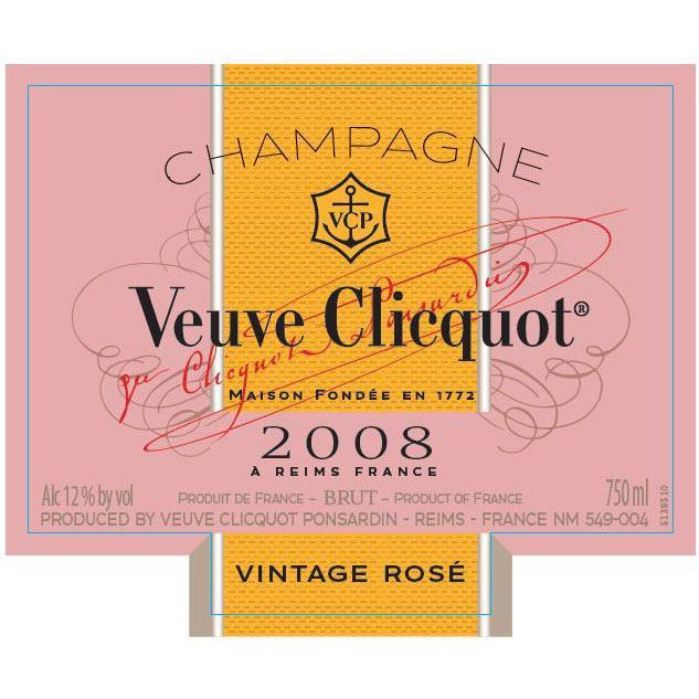 Flat front label of wine