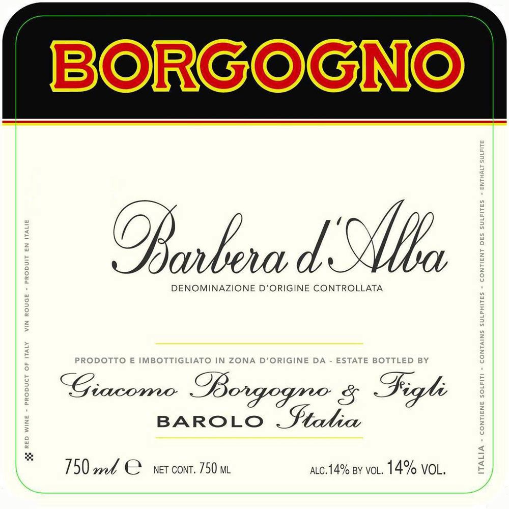 Flat front label of wine