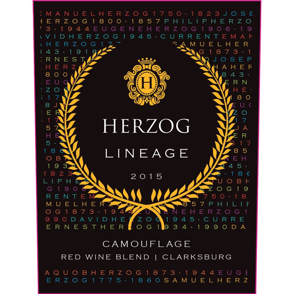 Baron Herzog Camouflage Red Blend (OU Kosher) 2015 Front Label
