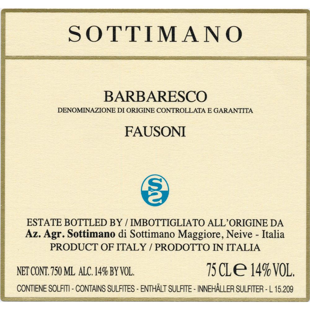 Flat front label of wine
