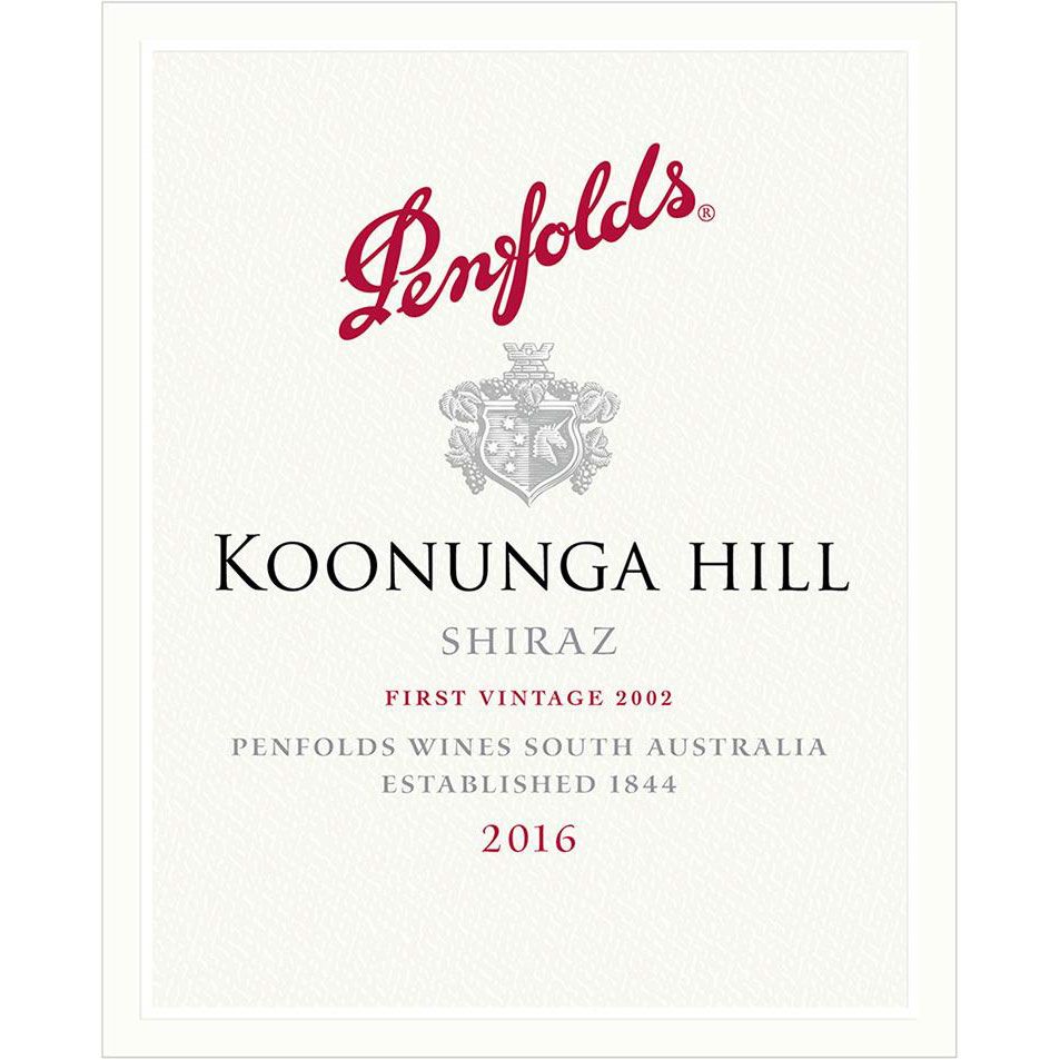 Penfolds Koonunga Hill Shiraz 2016 Front Label