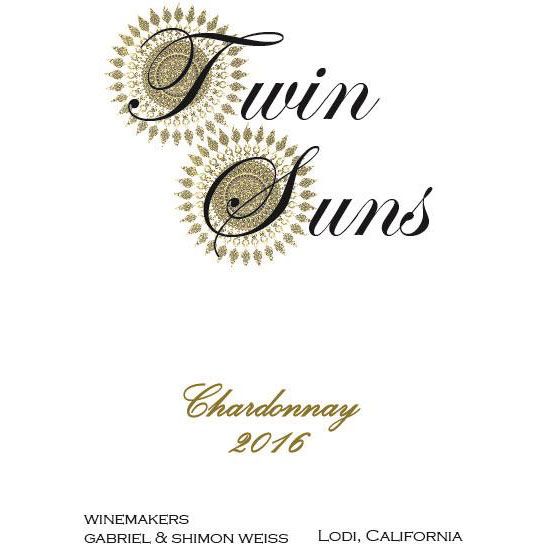 Twin Suns Chardonnay (OU Kosher) 2016 Front Label