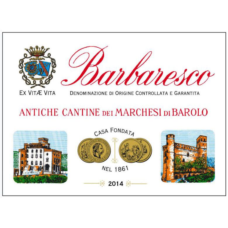 Flat front label of wine