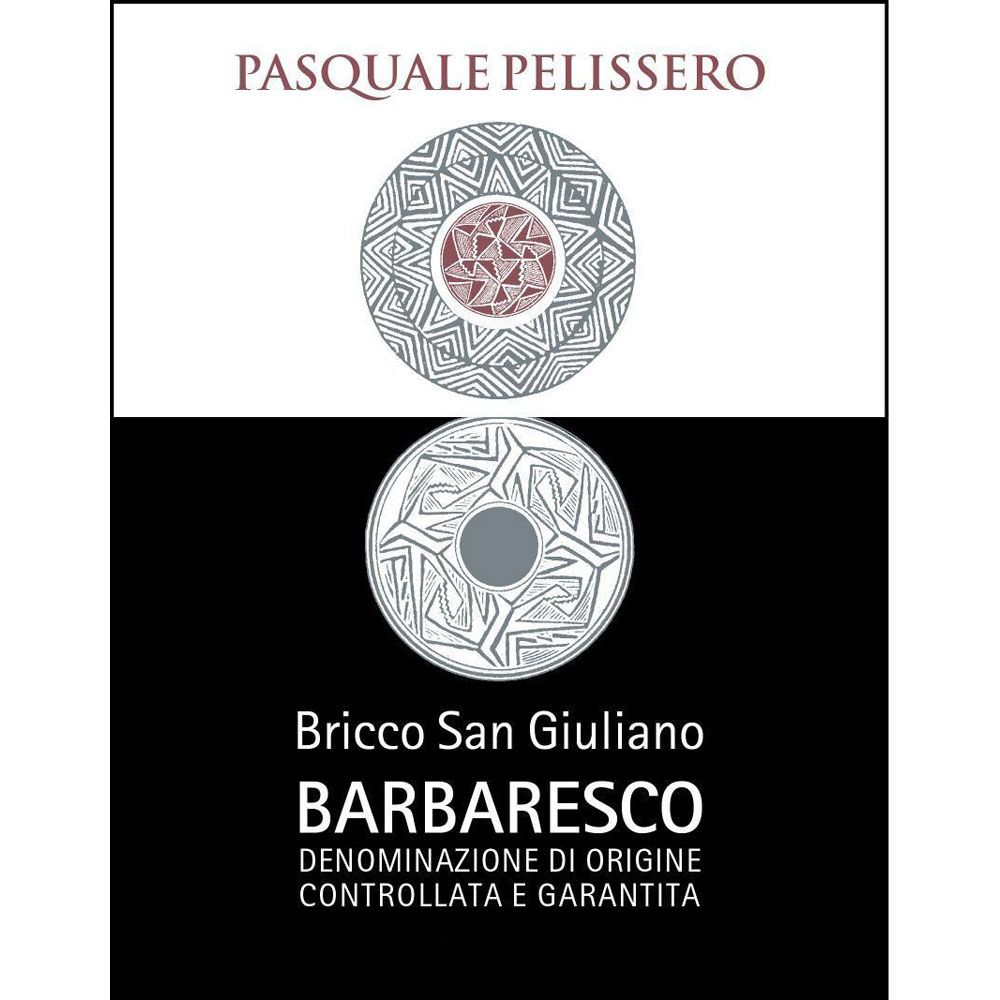 Flat front label of wine