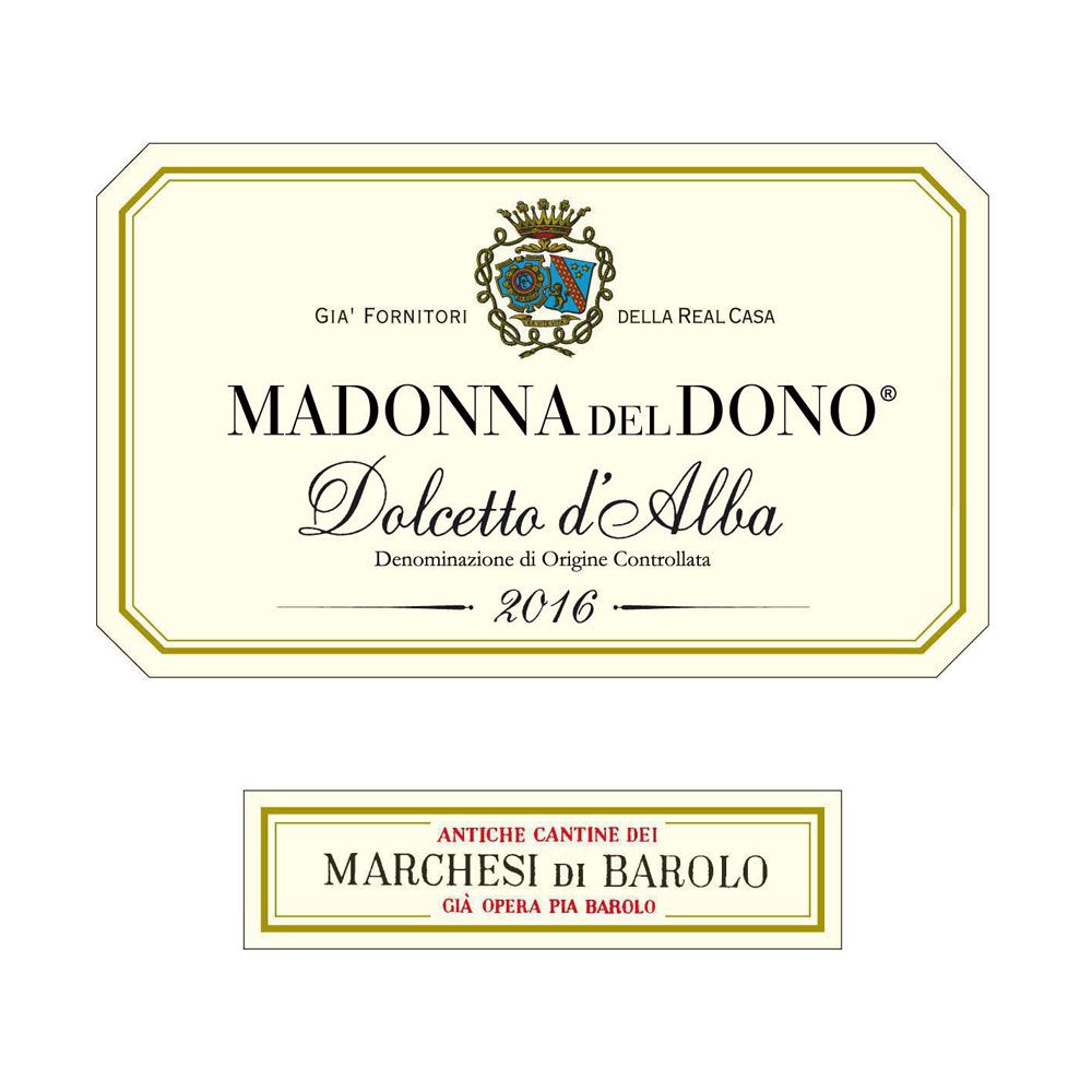 Flat front label of wine